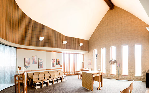 sacred gathering space in chapel