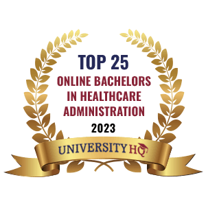 best online bachelors healthcare administration logo