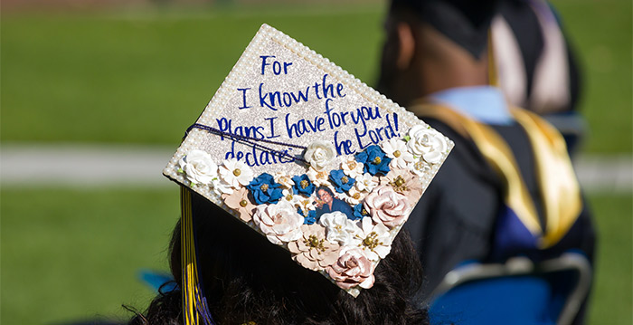 Student at commencement