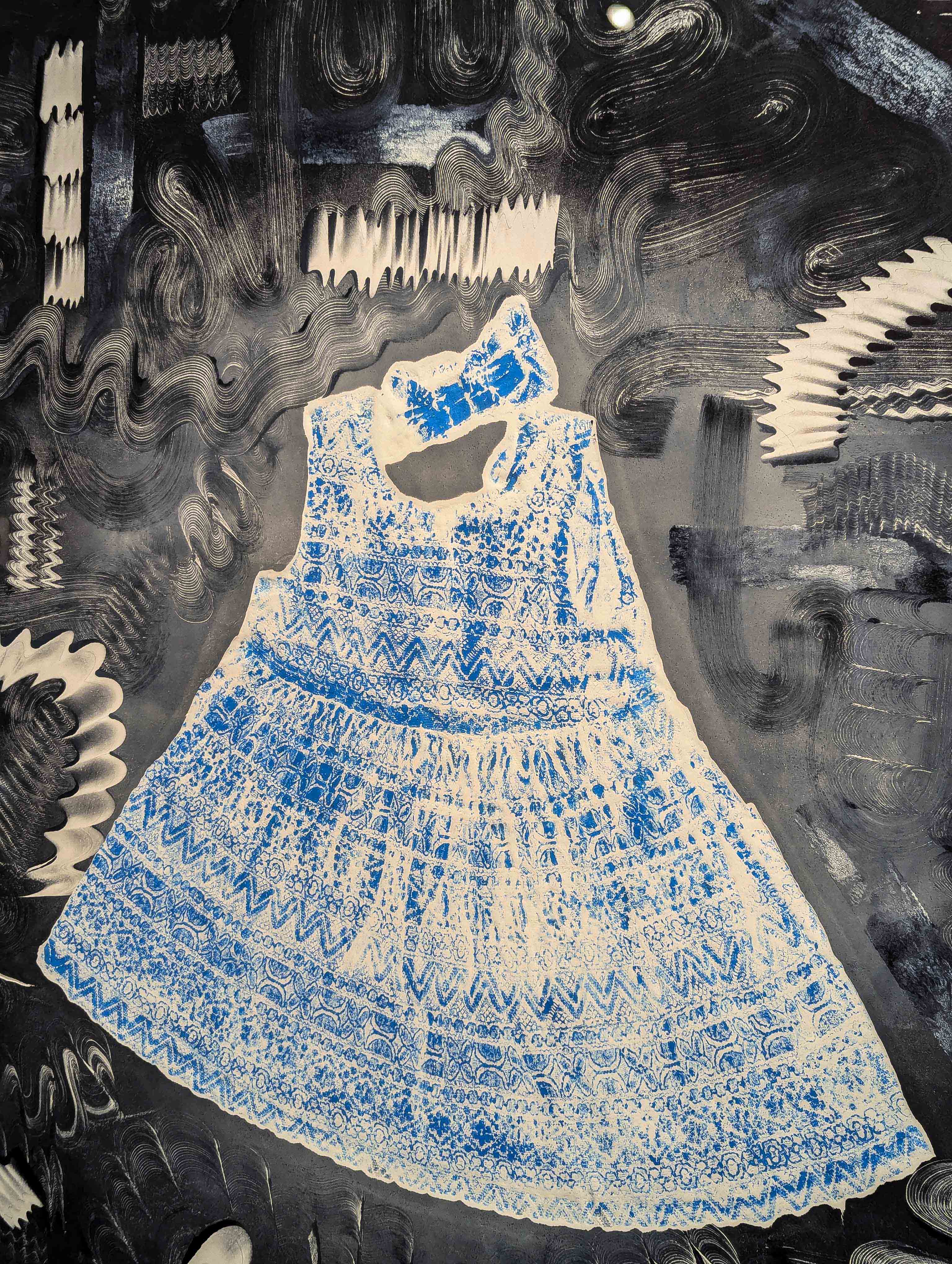No pressure gallery. Painting of a dress