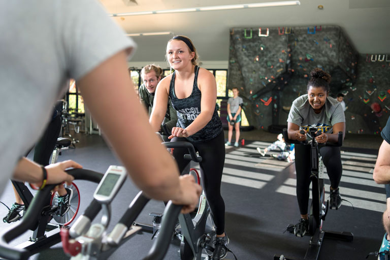 Group cycling class