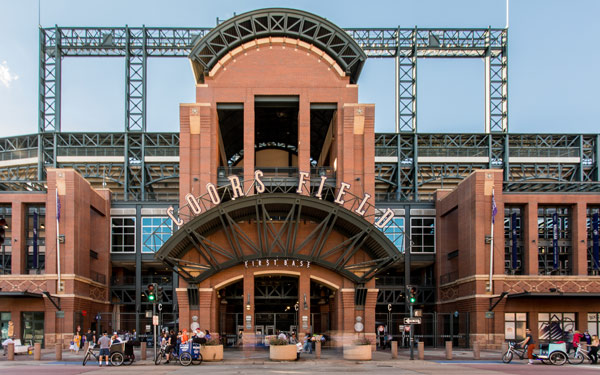 Outdoor picture of an entrance at Coors Field