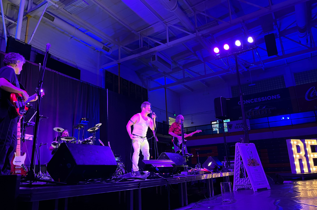 Queen cover band performs in the Field House