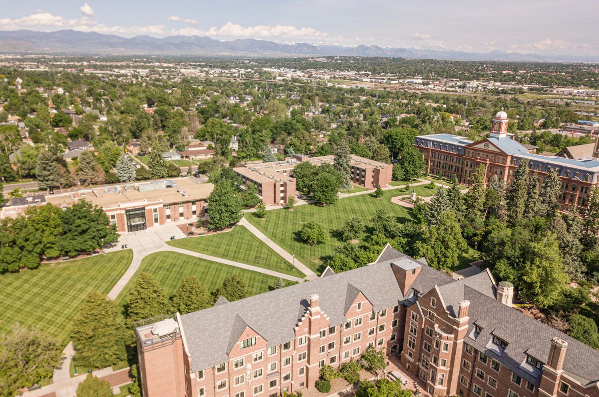 aerial image of Denver campus