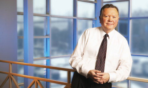 portrait of Michael Crowley in an office