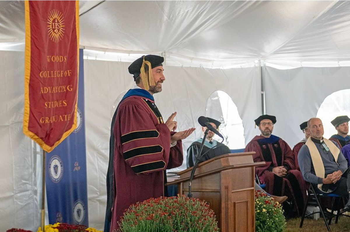 Shot of Patrick Conway at the first PEP graduation