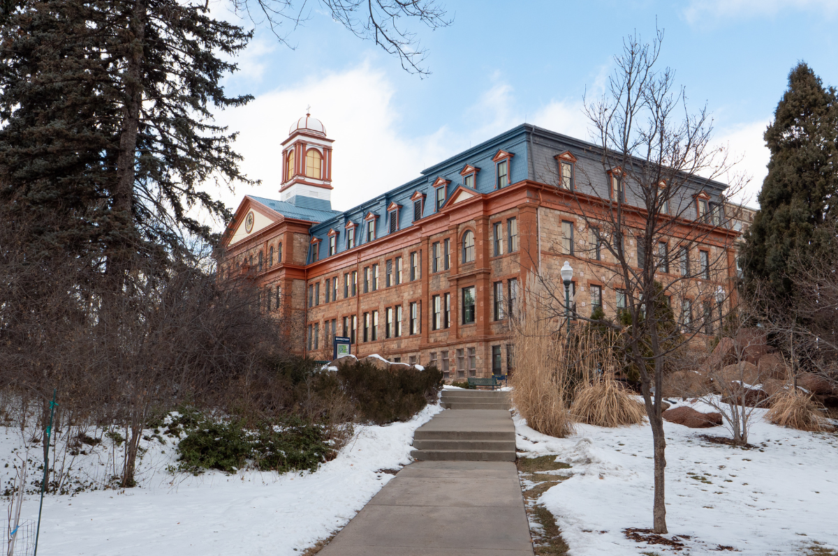 snowy image on Main Hall